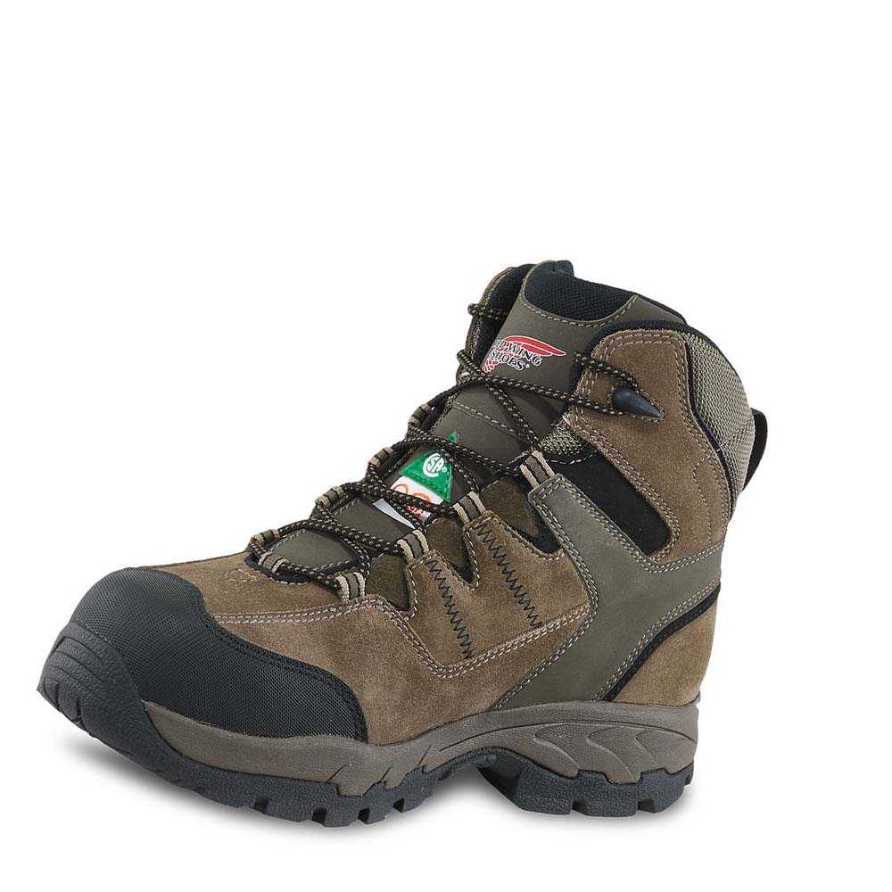 Red Wing TruHiker 6-inch CSA Safety Toe Men's Hiking Boots Brown | ZA 262AHK